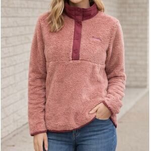 Spyder NWT Pink Cozy Soft Fleece Half Snap Pullover Size Small